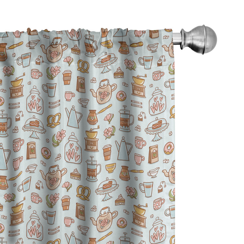 Semi Sheer Curtain Pair, 28" W x 63" L