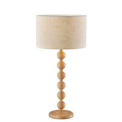 Lampe de table en bois massif Levy