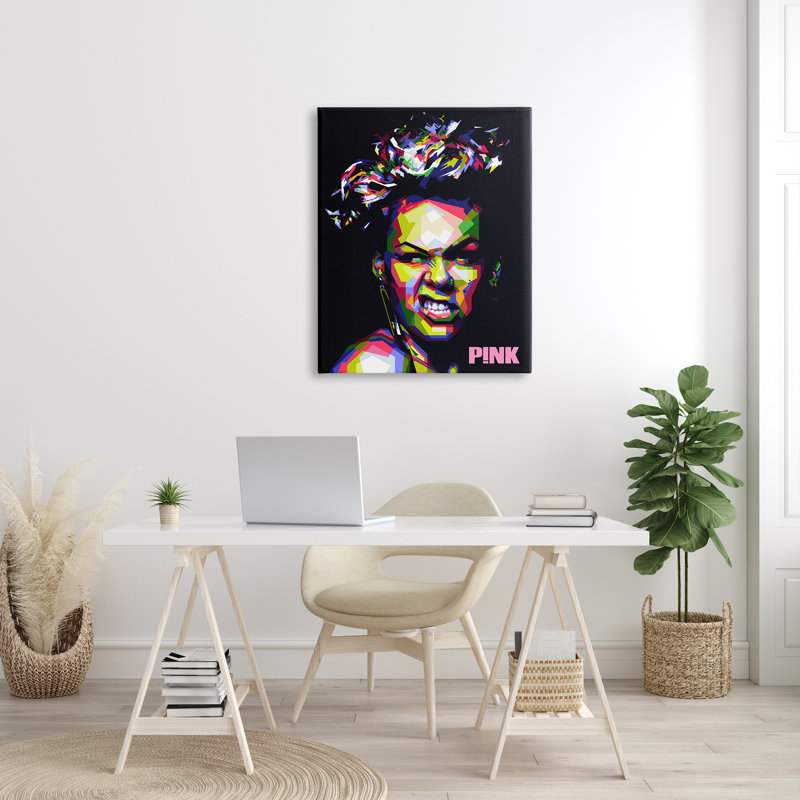 " Modern Pink Portrait " by Birch&Ink, Wrapped Canvas, 40" H x 30" W x 1.5" D