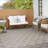 Rectangle Airabella Floral Machine Woven Polypropylene Indoor/Outdoor Area Rug in Gray/Ivory-789700334