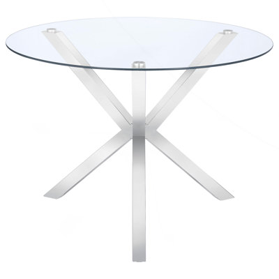 Isolde Chrome 41-inch Dining Table