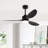Loritta 52'' 3 - Blade Large Indooor Ceiling Fan With Light Kit and Remote, 3 LED Colors, 6 Speed Noiseless DC Motor, Timer-1564038049