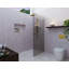 Ursa 30 in. x 78 in. Fully Frameless Gray Tinted Single Fixed Shower Panel-2043270737