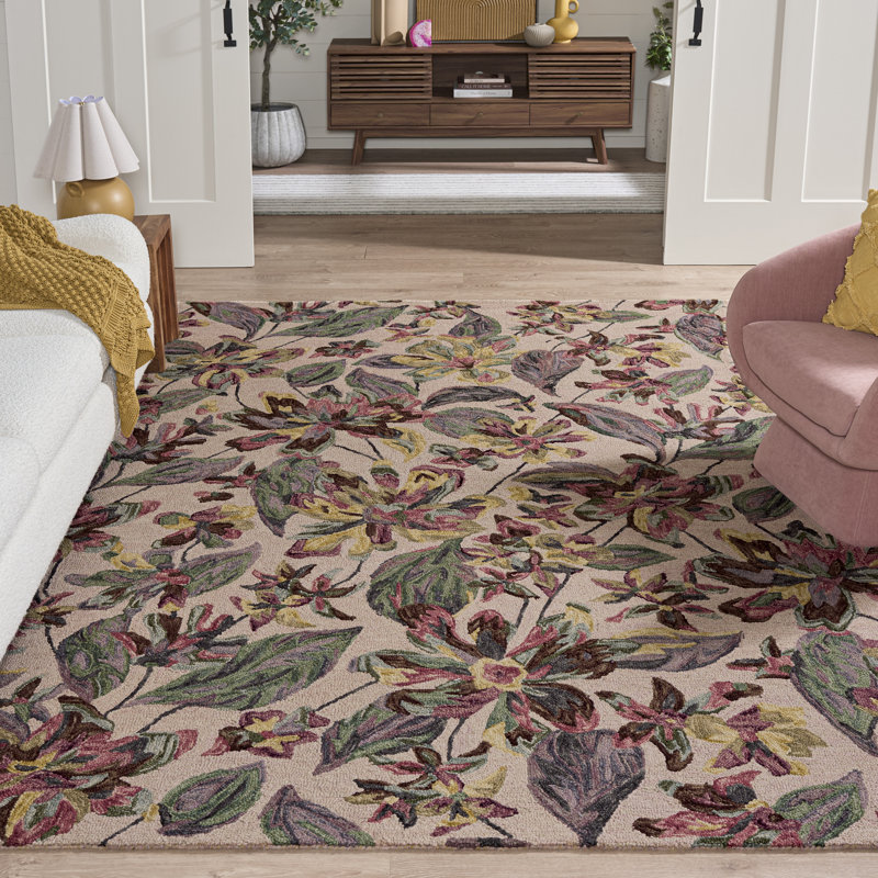 Tapis en laine / coton touffeté à la main Kallon, Rectangle 8 pi x 10 pi