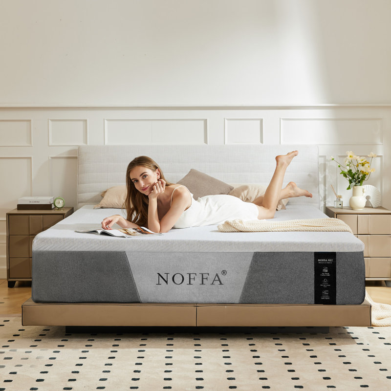 Twin Mattress 12 Inch Cooling Gel-Infused Memory Foam Mattress, 3-Layer Support, Removable Washable Cover, Medium-Firm Feel, Mattress in a Box with CertiPUR-US Certified