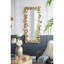 Miroir pleine grandeur avec détails dorés, miroir de plancher pour la chambre à coucher et le salon