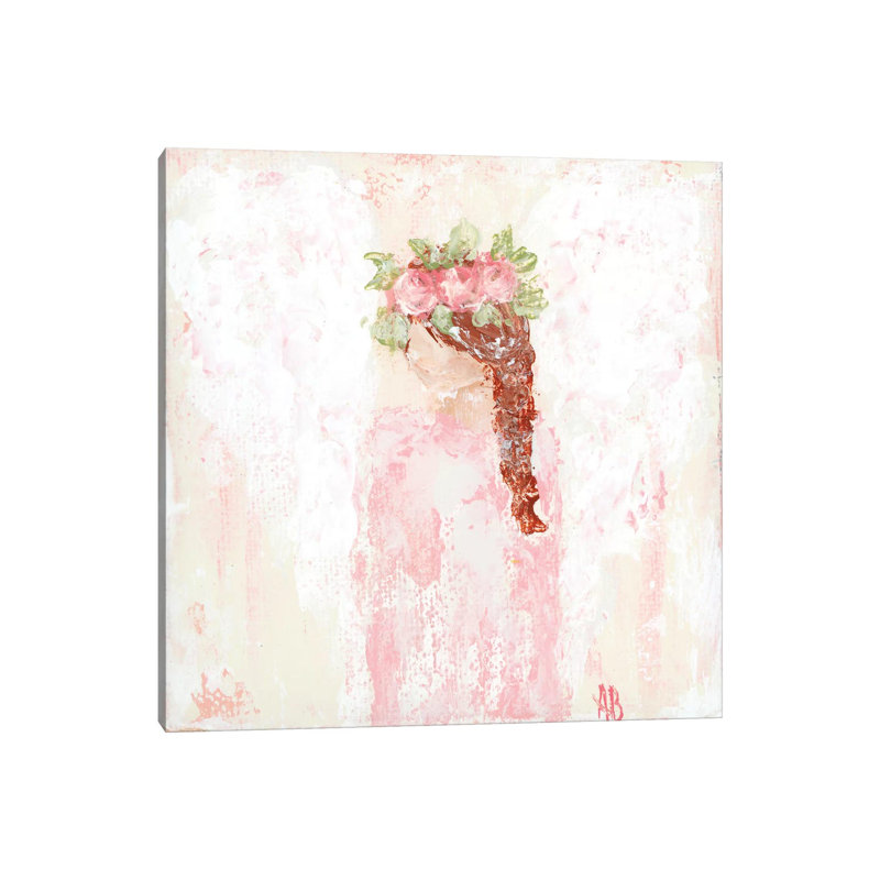 Pink Angel by Ashley Bradley - Print on Canvas, 66.04 cm H x 66.04 cm W x 1.91 cm D, Wrapped Canvas