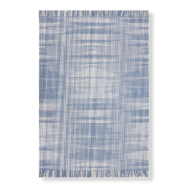 Abstract Area Rug in Blue/Gray, Rectangle 12' x 15'