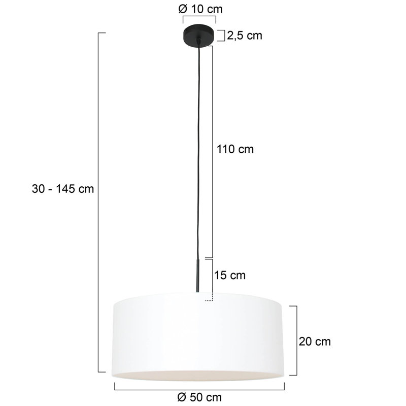 Durie 1 - Light Black Single Pendant