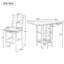 Ensemble de salle à manger 5 pièces à hauteur de comptoir en bois avec chaises rembourrées et étagères de rangement-1740375845-1740375846