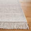 Tapis ivoire / brun foncé en laine tissé à la main Marbella-78161046