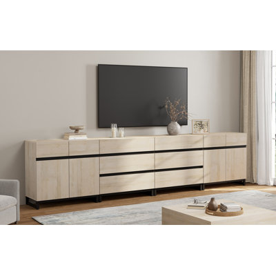 Modern TV Stand For Tvs Up To 120 Inch, 4 In 1 TV Console With Adjustable Shelves And 6 Drawers, Media Console For Living Room,Bedroom