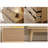 Natural Wood 8 Drawer Dresser, Chest of Drawers, Striped Surface & Pull-Free Drawers for Living Room, Bedroom, 