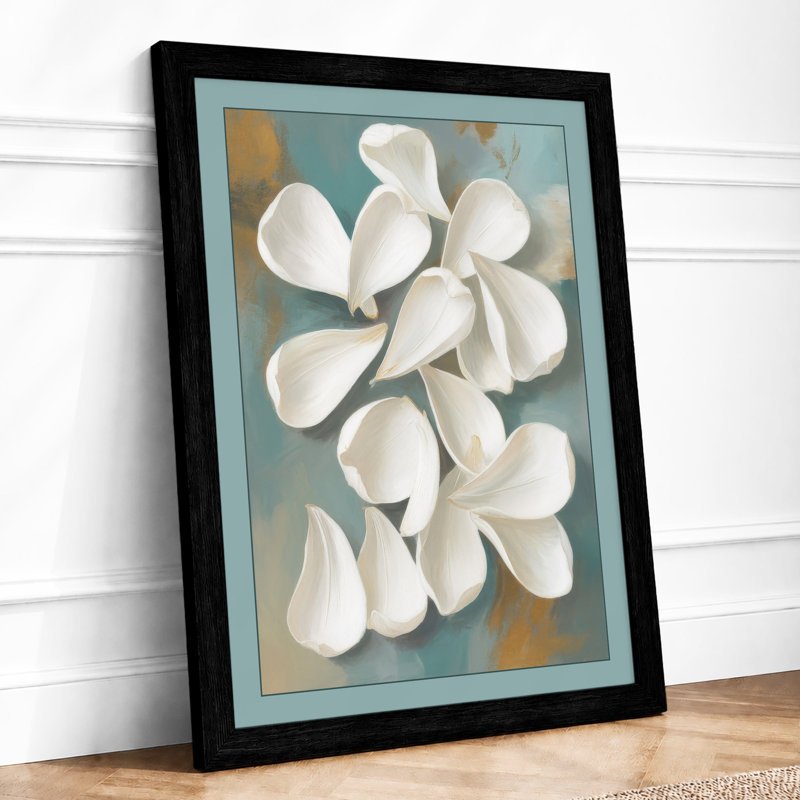 Clustered Blooms Botanical - Framed Print, A1 - 84.1 x 59.4 cm, Black