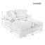 Méridienne de 53,5 po x 70,9 po - apparence classique, pieds en bois massif, structure, assemblage facile, chaise longue surdimensionnée grise, design, tissu, dorlotez-vous avec un confort inégalé