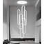 Lustre à DEL moderne à 3 anneaux à intensité variable blanc