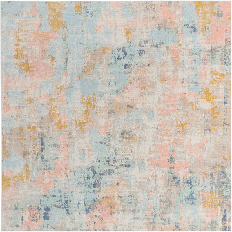 Abstract Indoor Rug, Square 8'