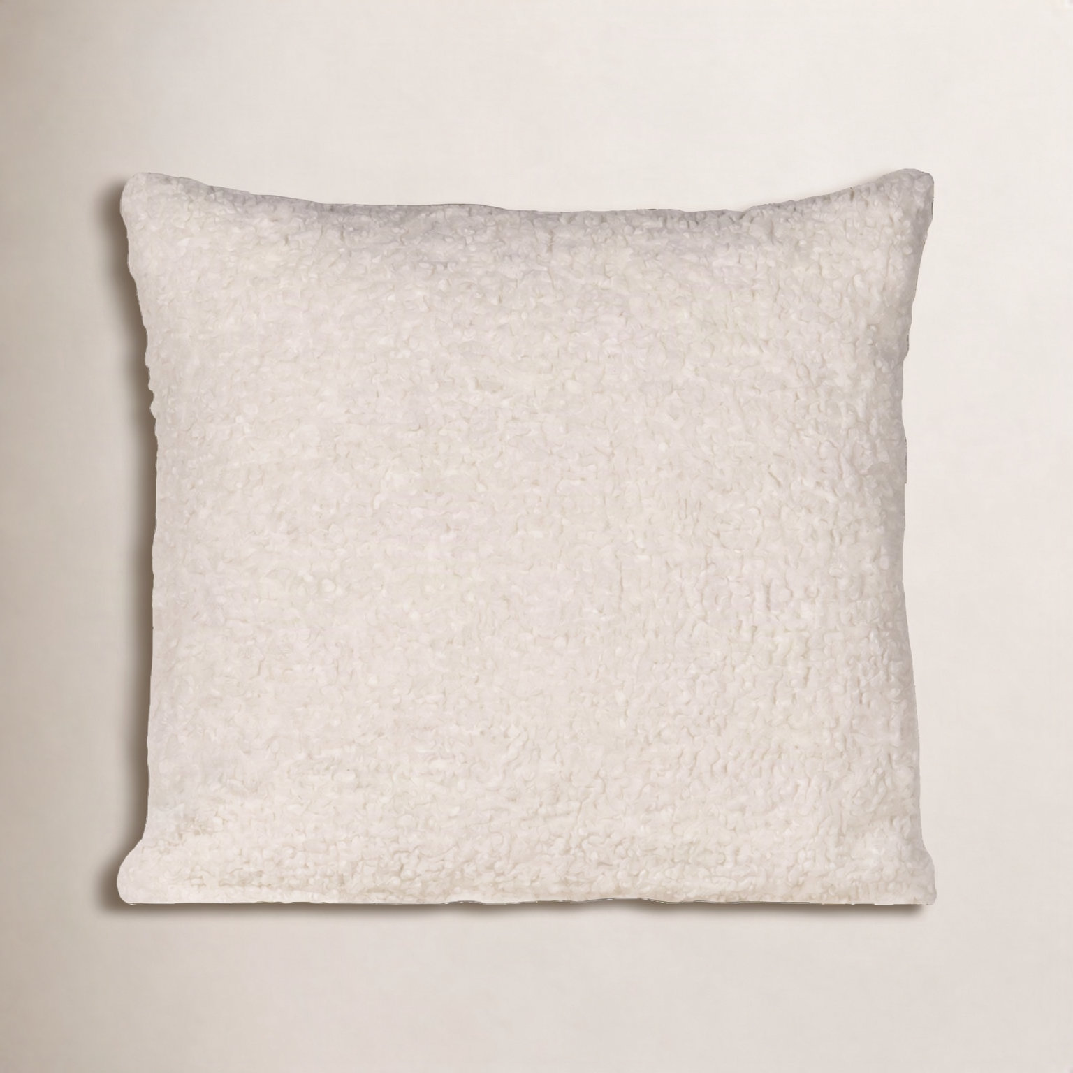Solid Throw Pillow, Ivory, Square 22", Feather