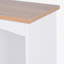 Armoire de rangement polyvalente à plusieurs niveaux avec tablettes réglables, tiroir central et section centrale ouverte pour organiser les cuisines modernes