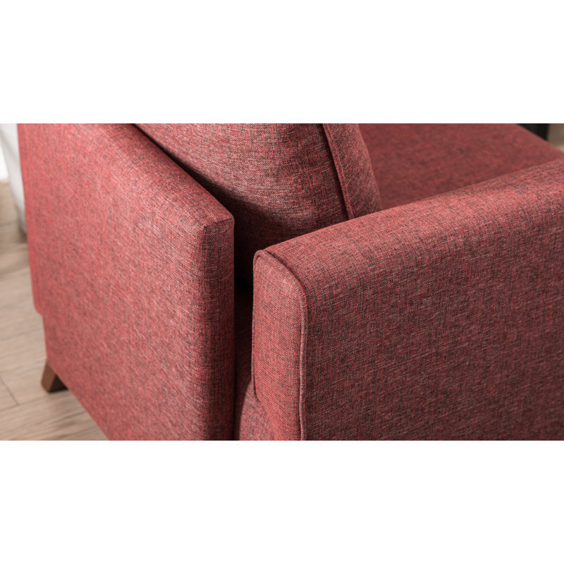 Fauteuil en polyester l 33,46 po Rossum, Polyester rouge