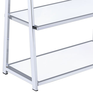 Bright White Polished Corner Shelf