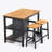 3 Pieces Dining Table Sets, with Fixed Table-119755422
