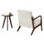 Ensemble de chaise d'appoint Mid-Century en bois d'hévéa massif de 28 po et table de 15,74 po-1573308762-1573308766-1573615261