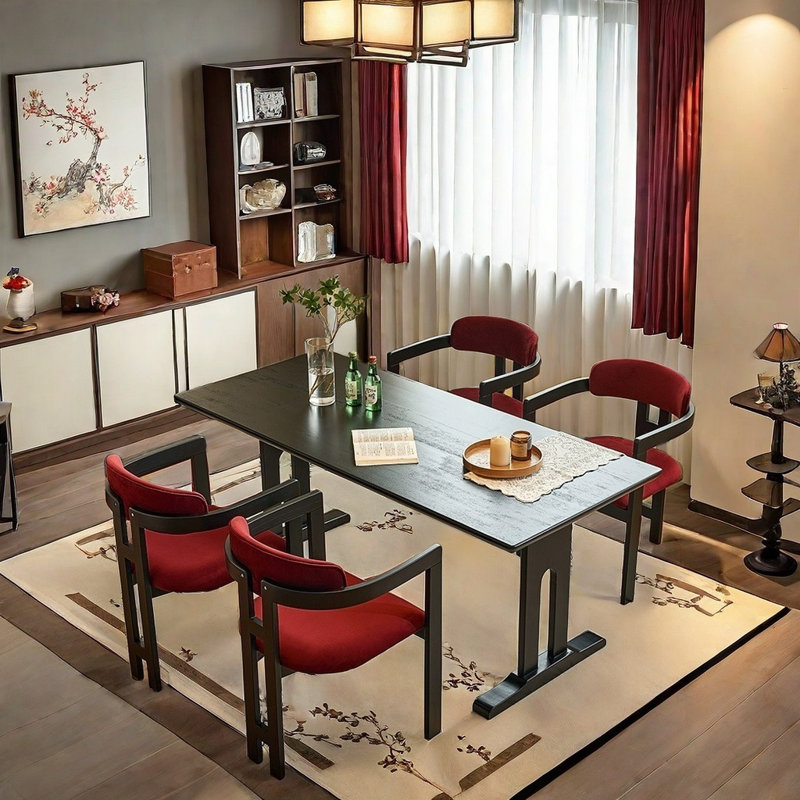 Light luxury retro dining table sets