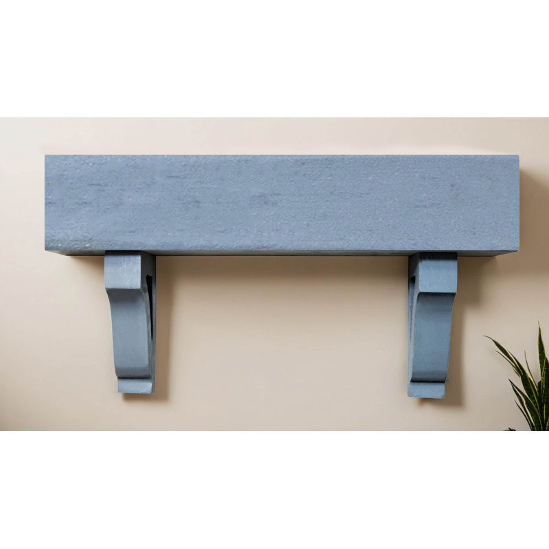 Tablettes flottantes en peuplier avec corbeaux, H 13 po x l 23 po x P 6 po