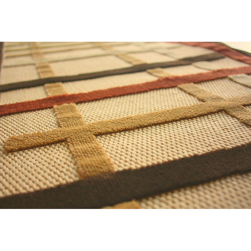 Tapis sable / fauve Cammack Lines, Rond 7 pi 5 po
