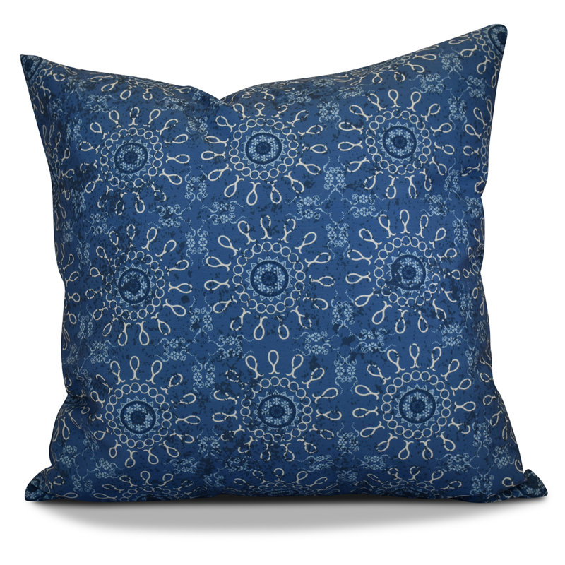 Housse de coussin d'extérieur carré HH Revival, Bleu, 20 po x 20 po