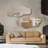 Modern Asymmetrical Wall Mirror with Gold Metal Frame, 47" x 24"-1978808787-1978808777