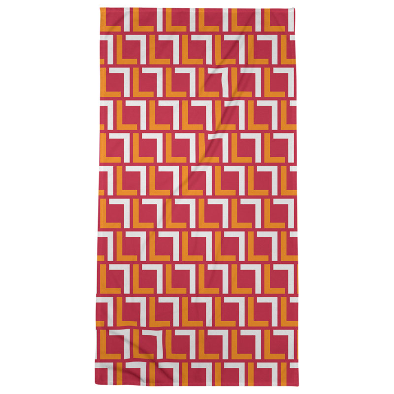 Beach Towel, Red/Orange/White