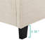Grand lit plateforme tapissier capitonné beige-1958494051