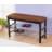 Wood Shoe Bench With Chocolate Microfiber Seat