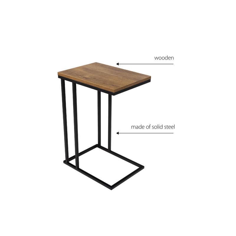 Algimantas Side Wooden Top Frame Table
