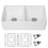  Ceramic 33'' L x 18'' W Double Basin Apron Kitchen Sink with Basket Strainer