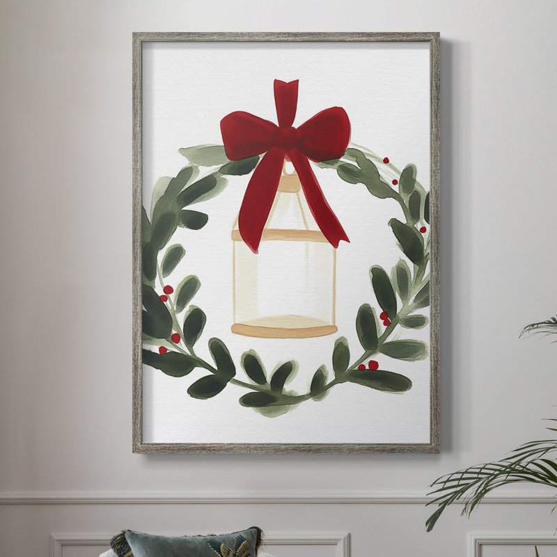 «Christmas Holiday Art CMIII», reproduction d'art encadrée - bois massif XMA171667, H 15 po x l 12 po