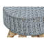 Velours rond 12 po gris avec pieds en bois stables et rembourrage en mousse rembourré moderne