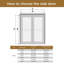 Porte standard 80 po en verre massif semi-dépoli 80 po-115677399