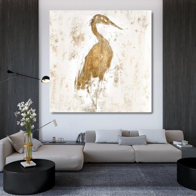 «Red Barrel Studio® Goldberger», galerie d'art sur toile tendue par Jennifer, Gilded Heron I