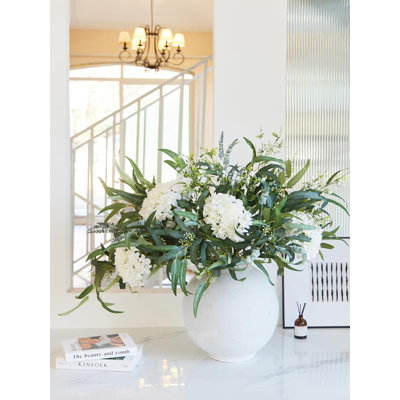 Artificial Flowers with Greenery Stems Faux Plants Indoor Branches for Tall Vase Ultra-Realistic, 13 Pcs
