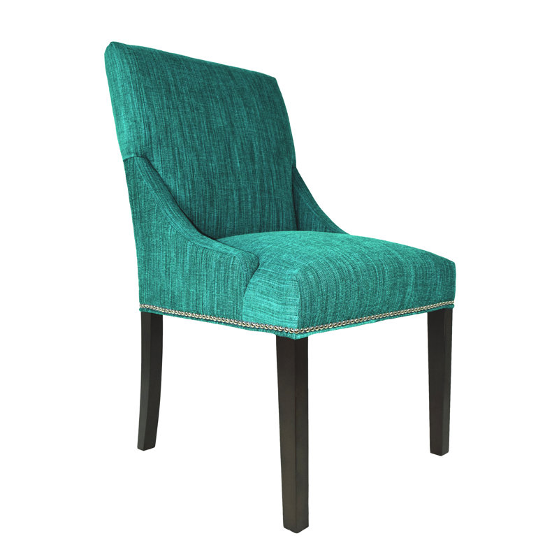 Carleton Buckhorn Wingback Arm Chair, Turquoise