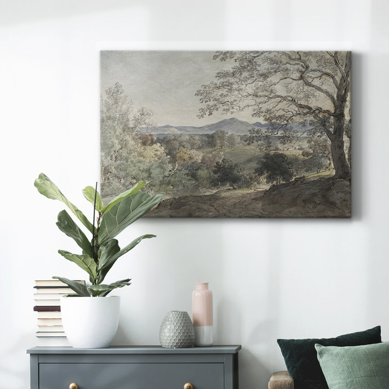 Paysage rétro - CDxxv, H 33 po x l 49 po, Toile tendue