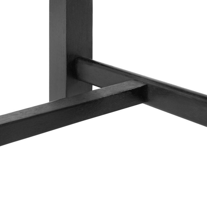 Tabouret d'appoint en bois d'acacia massif, Noir
