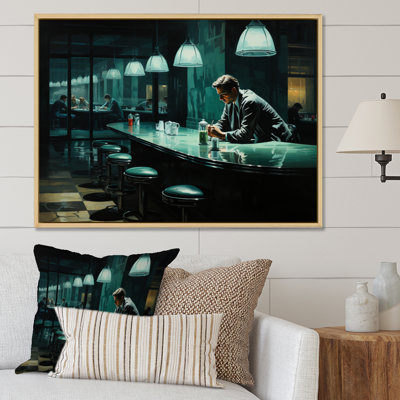 Masterpiece Nighthawks By Edward II - Masterpiece Canvas Print Wall Art