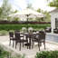 Ensemble de salle à manger d'extérieur en rotin 7 pièces avec chaises empilables et table de 62 po Martha Stewart Bedford-109713910