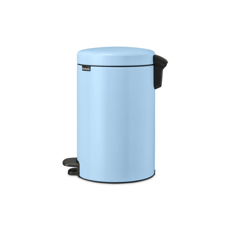 NewIcon Pedal Step On Trash Can, 12 L, Blue