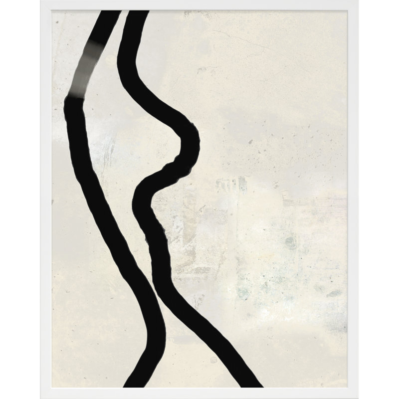 Black Rope 2 Painting by Jacques Pilon, White, 25" H x 20" W x 1.25" D
