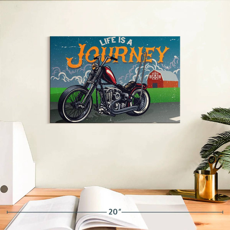 Mehar Life Is A Journey Moto, H 8 po x l 12 po